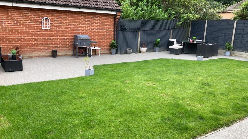 This is a photo of a resin path installed in Norwich by Norwich Resin Driveways